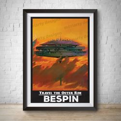 star wars bespin star wars travel poster star tours disneyland vintage disney print bespin travel star wars poster wall