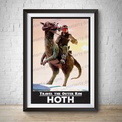star wars hoth star wars travel poster star tours disneyland vintage disney print hoth travel star wars poster wall art