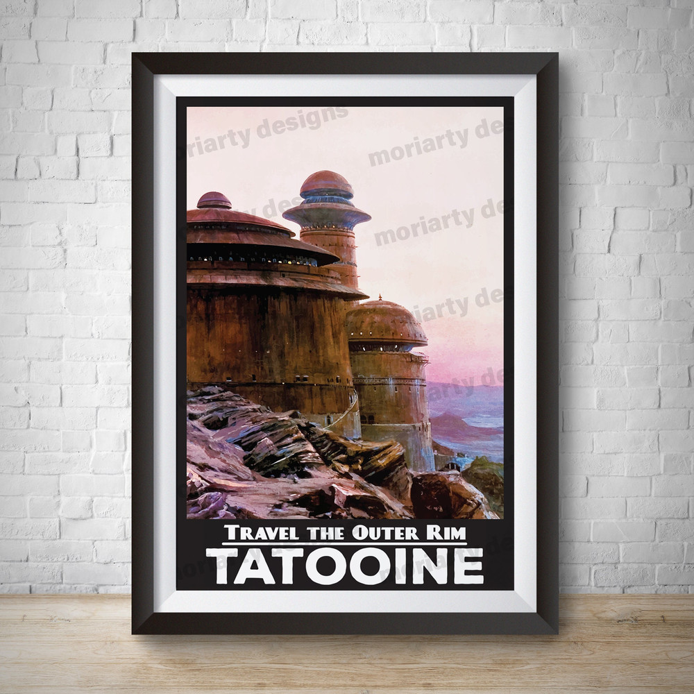 Star Wars Tatooine Star Wars Travel Poster Star Tours Disneyland Vintage Disney Print Tatooine Travel Star Wars Poster Wall Art Kids Bedroom.jpg