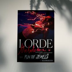 2023 lorde album music tour album print, vintage album printed art, song lyrics poster retro music lover decor, music wa