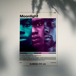 moonlight films poster, film canvas, album wall art, modern home room poster, modern poster, home decor, retro vintage m