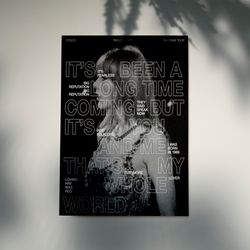 taylorswift music tour album print, vintage album printed art, song lyrics poster retro music lover decor, music wall ar