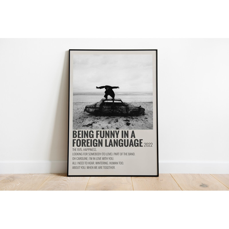 The 1975 Being Funny in Foreign Language Album Cover Print, Album Polaroid Poster, Song Lyrics Wall Art, Room Decor, Retro Christmas Decor.jpg
