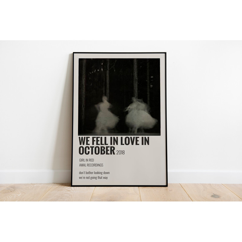 We fell in love in october Album Cover Poster, Album Polaroid Printed Art, Song Lyrics Wall Art, Retro Music Decor, Music Gift For Fan.jpg