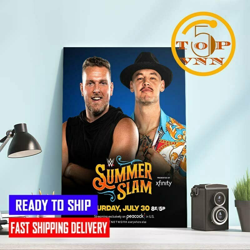 WWE Summer Slam Pat McAfee vs Baron Corbin Fan Gifts Poster Canvas.jpg