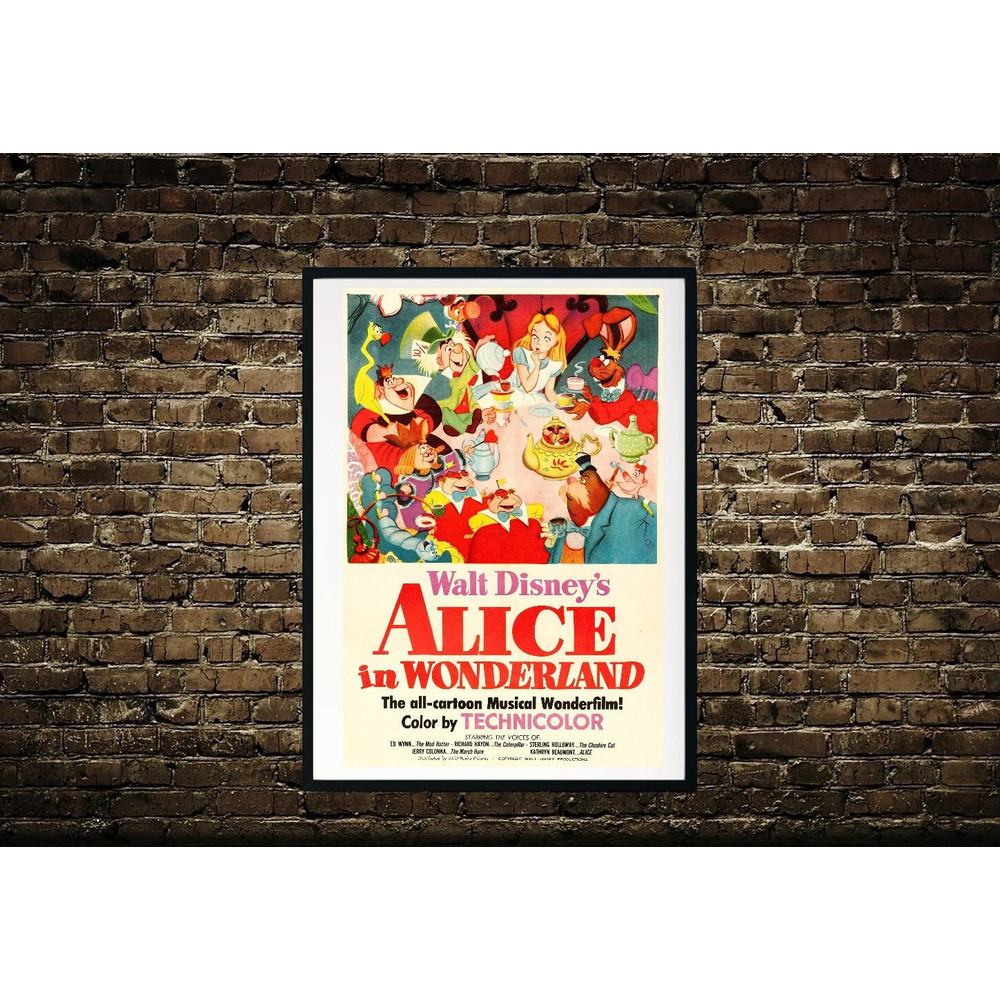 Alice In Wonderland Movie Poster, Alice In Wonderland Movie Canvas, Wall Decor, Home Decor, Movie Poster, Alice In Wonderland Wall Art Print.jpg