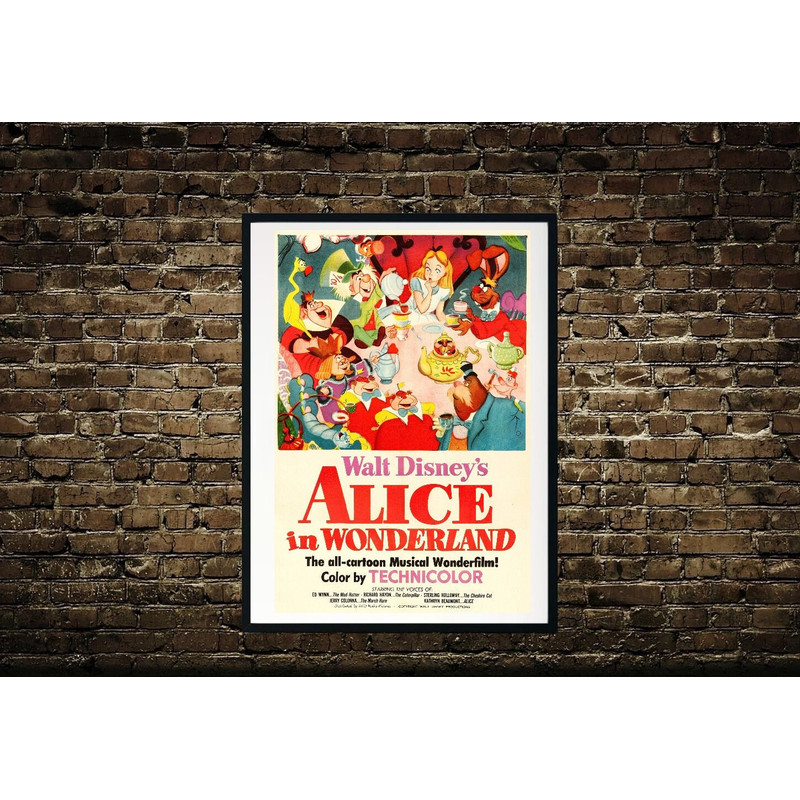 Alice In Wonderland Movie Poster, Alice In Wonderland Movie Canvas, Wall Decor, Home Decor, Movie Poster, Alice In Wonderland Wall Art Print.jpg