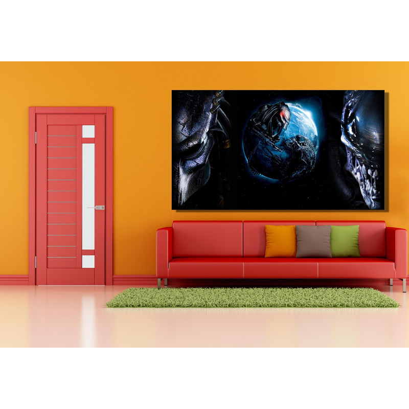Alien vs Predator Canvas Print Art, Alien vs Predator Wall Art, Alien vs Predator Print Poster, Predator Canvas Print, Alien Canvas Wall Art.jpg