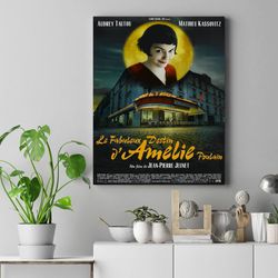 amelie movie art poster, amelie movie canvas , wall decors, home decor, movie poster, wall art, gift for kids, kids roo