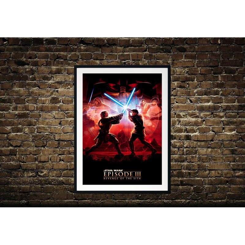 Anakin Skywalker Print Art,Starwars Anakin vs Obi Wan Poster Canvas Wall Art,Obi Wan Kenobi Poster Art,Clone Wars,Darth Vader,Luke Skywalker 1.jpg