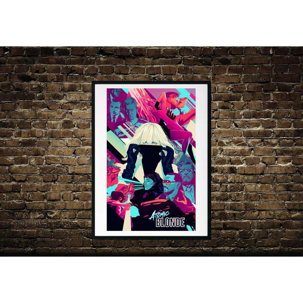 Atomic Blonde Movie Poster, Atomic Blonde Movie Canvas, Wall Decor,Home Decor, Movie Poster, Wall Print, Classic Movie , Charlize Theron.jpg