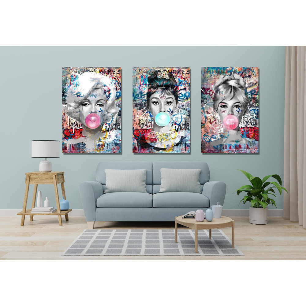 Audrey Hepburn Graffiti Poster Print, Brigitte Bardot Graffiti Poster Print, Hollywood Girl Graffiti Poster Print, Audrey Hepburn Poster Art.jpg