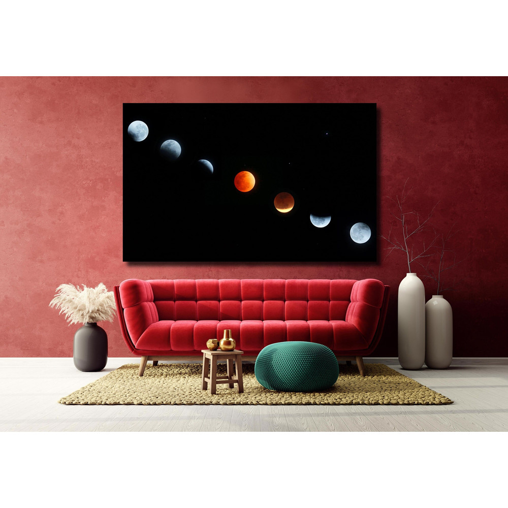 Blood Moon Poster, Phases of the Moons Poster, Phases of the Moons Canvas, Nasa Poster, Nasa Wall Art , Ready To Hang, Blood Moon Print Art.jpg