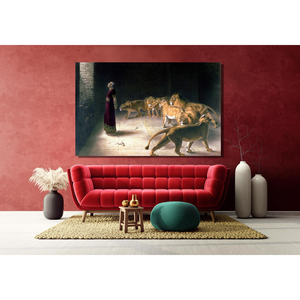 Briton Riviere Painting Art, Daniel in the Lions Den Print Canvas Wall Art, Vintage Art, Famous Art Prints, Briton Riviere Poster Print Art.jpg