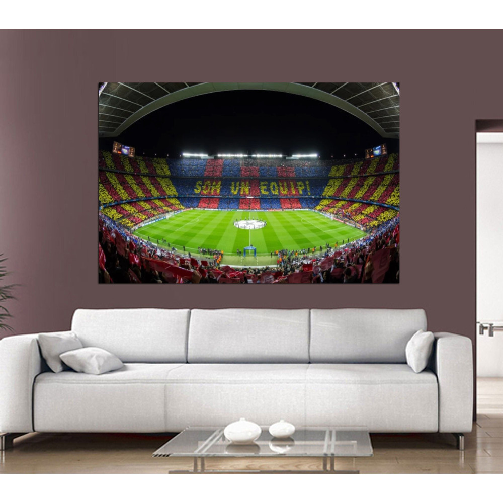 Camp Nou Spain Stadium Canvas Wall Art, Game Room Design Poster Print Decor, Home Office Decoration Poster or Canvas Print, Ready to Hang 1.jpg