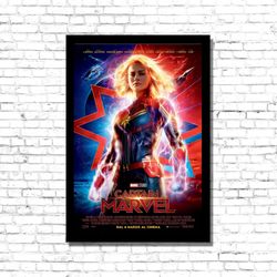 captain marvel's posters, marvel's captain marvel movie poster, strong women poster ,canvas print, captain marvel poster
