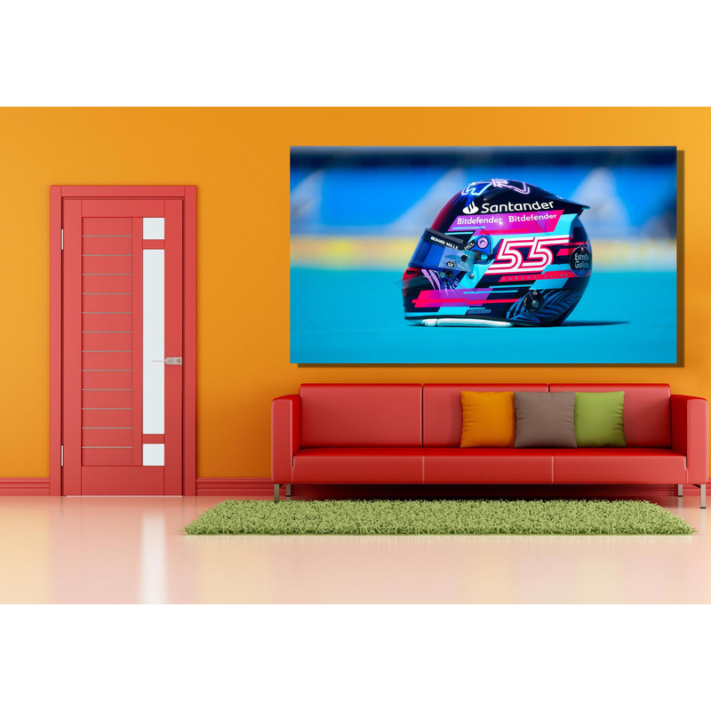 Carlos Sainz Racing Poster, F1 Grand Prix Poster Print,Carlos Sainz Wall Art, Carlos Sainz Poster, Ferrari Fan Gift, Carlos Sainz Canvas Art.jpg
