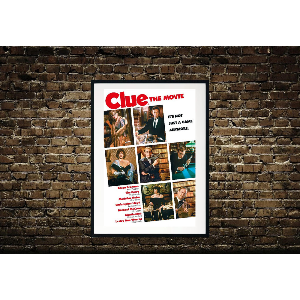 Clue 1985 Movie Poster, Clue 1985 Movie Canvas ,Clue 1985 Wall Art ,Wall Decor, Home Decor, Movie Canvas, Classic Movie,Classic Movie Print.jpg