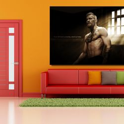 conor mcgregor canvas, conor mcgregor iconic wall art, conor mcgregor poster, motivation wall art, fitness sports room d