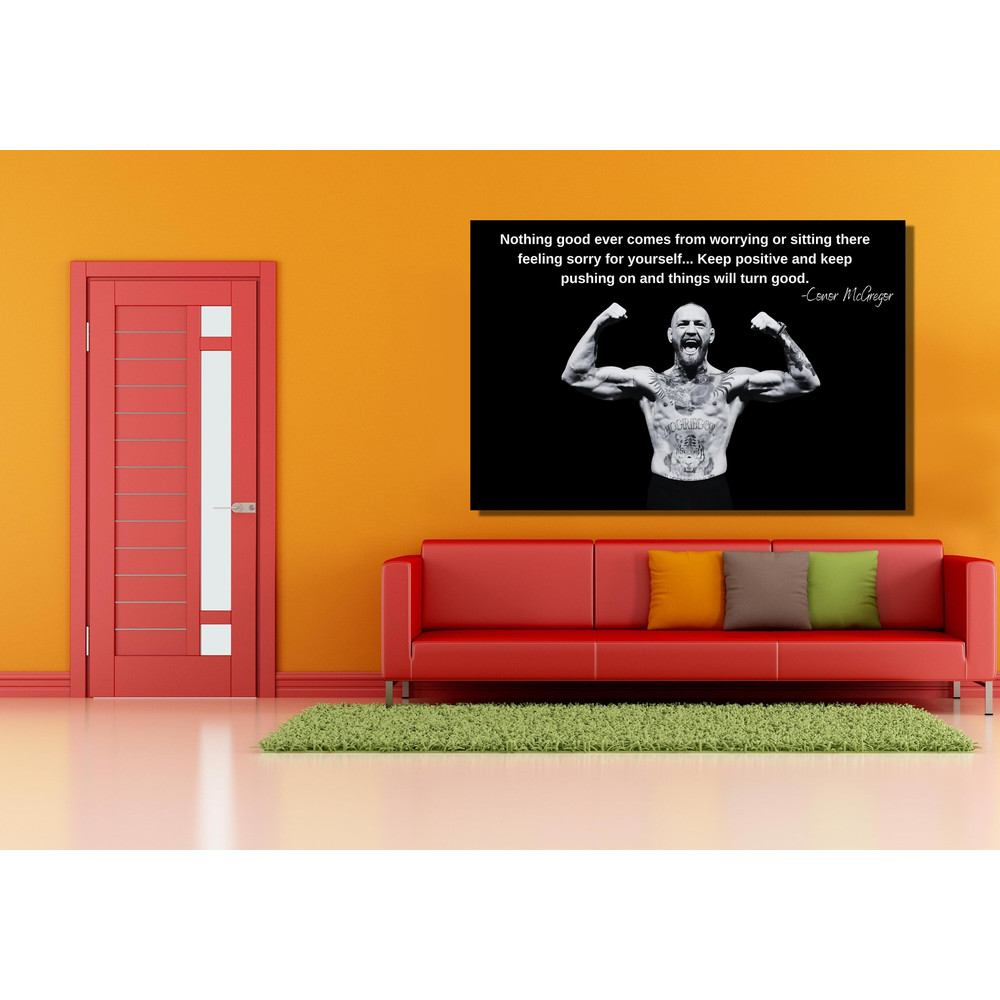 Conor McGregor Poster Print, Conor McGregor Canvas, Wall Art Poster, Motivation Wall Art, Fitness Sports Room Decor, Fighting Legend Print.jpg