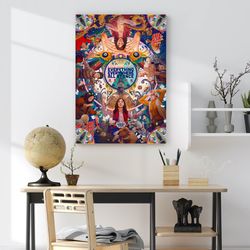 everything everywhere all at once poster, michelle yeoh canvas, modern movie print, michelle yeoh fan gift, animation wa