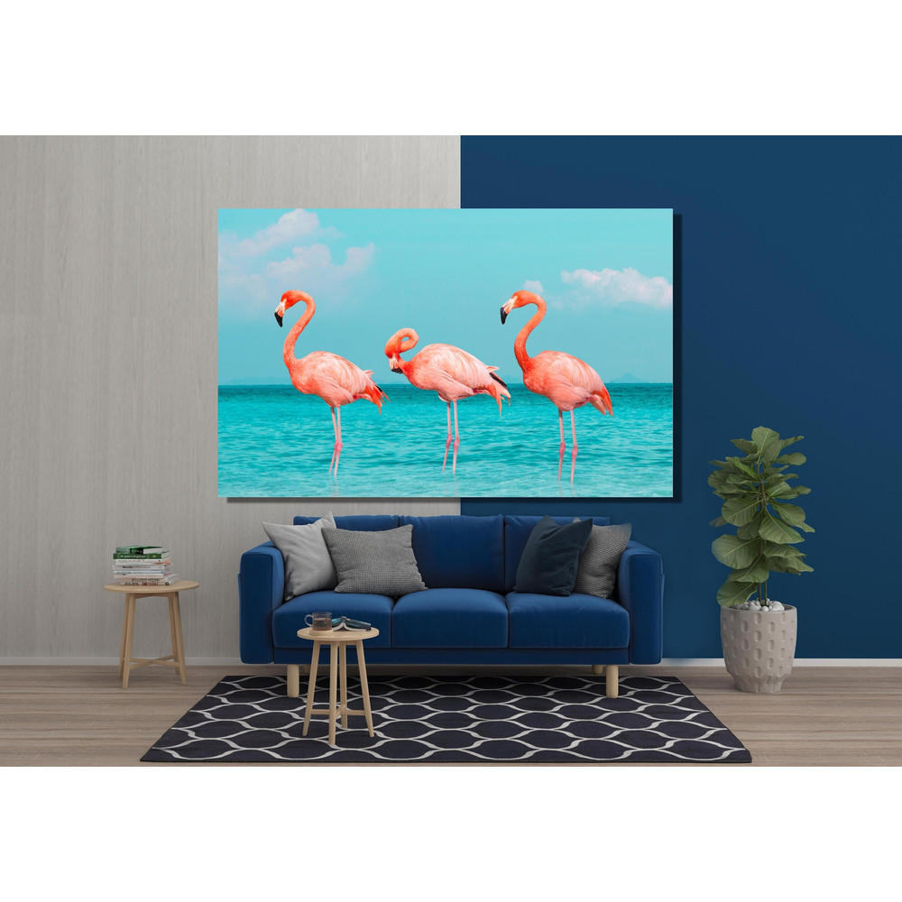 Filamingo Wall Art Print, Filamingo Poster, Filamingo Canvas, Filamingo Painting, Pink Tree Filamingo Wall Art Home Decor, Animal Poster Art.jpg