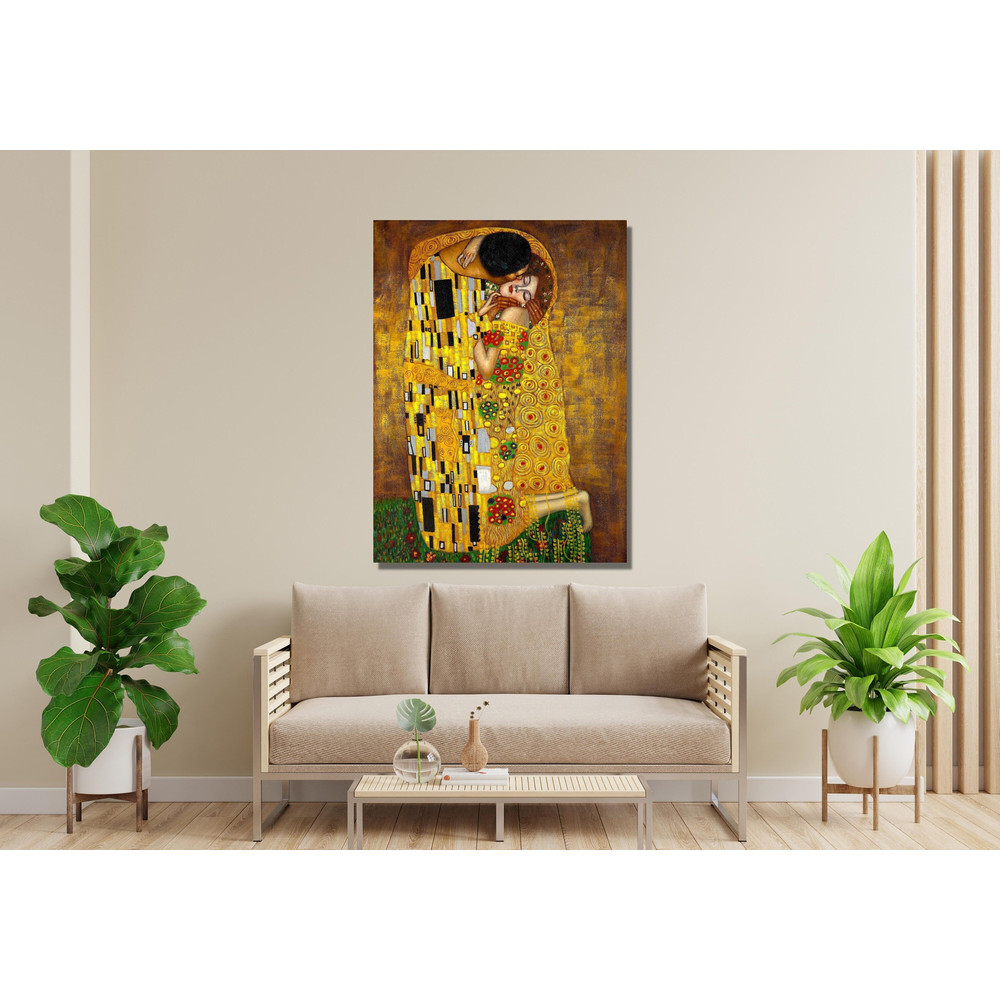 Gustav Klimt Poster Print, Gustav Klimt Canvas Wall Art, Gustav Klimt Painting Wall Art, Gustav Klimt Kissing Lover Artwork Canvas Wall Art.jpg