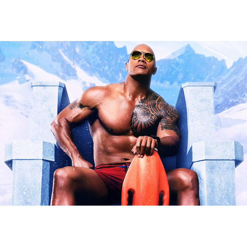 Baywatch 2017 Rock Dwayne Johnson Movie Poster.jpg