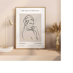 boheme female print, matisse inspired, boho wall decor,