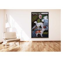 goodfellas old man and dogs poster art canvas