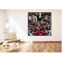 ac milan poster print art,milan football club wall