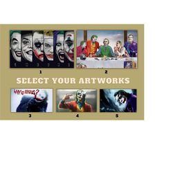 custom all jokers artworks,joker smoking last supper poker