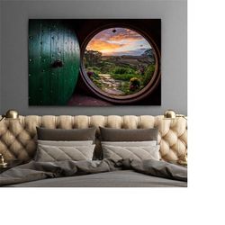 hobbit hole canvas wall art prin,hobbit hole poster