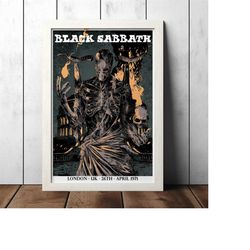 black sabbath vintage rock concert poster - music