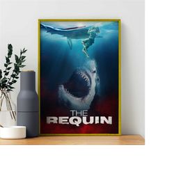 the requin 2022 movie poster, print art jaws