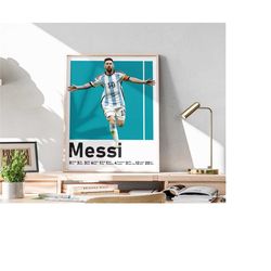 printable lionel messi poster, soccer wall art, argentina