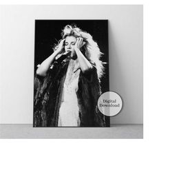 stevie nicks print, black and white, stevie nicks