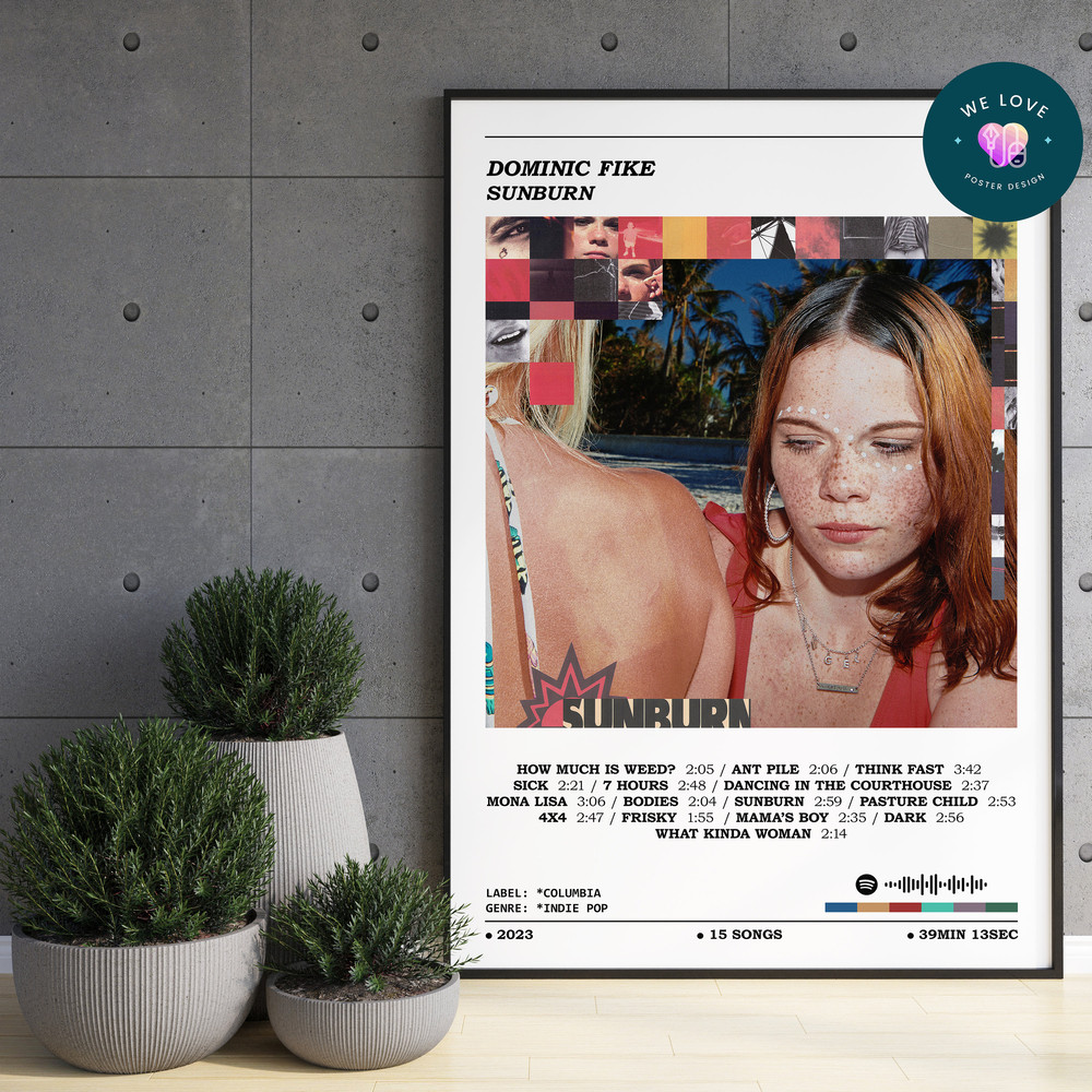 Dominic Fike - Sunburn Album Poster Dominic Fike Poster Album Cover Poster Album Print Music Print Home Wall Decor Music Gift 8.jpg
