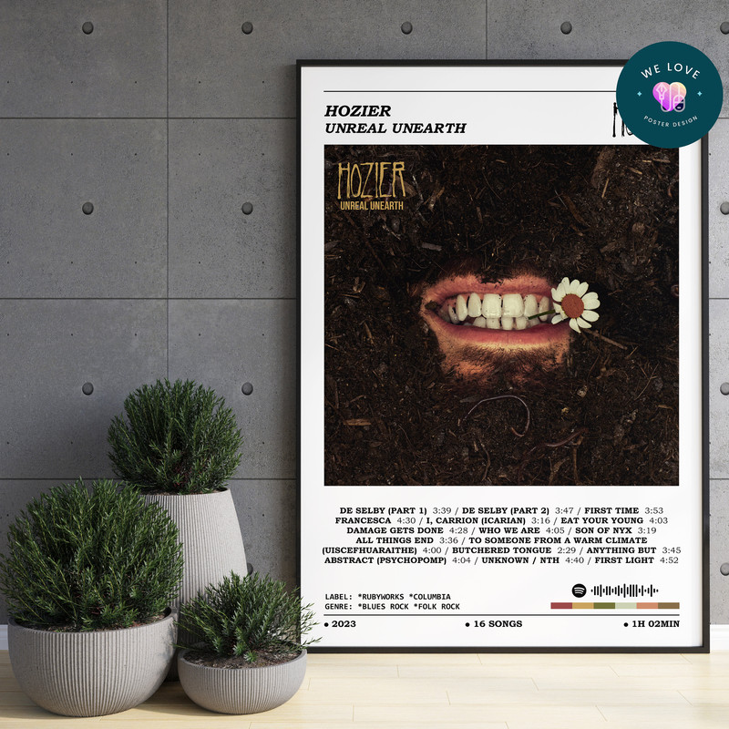 Hozier - Unreal Unearth Album Poster Hozier Poster Album Cover Poster Music Print Album Print Home Wall Decor Music Gift Idea 9.jpg