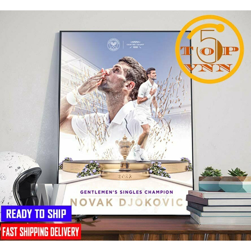 Novak Djokovic Champions 2022 Wimbledon Home Decoration Poster Canvas.jpg
