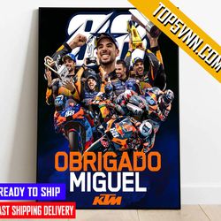obrigado miguel oliveira 88 red bull ktm factory racing poster canvas