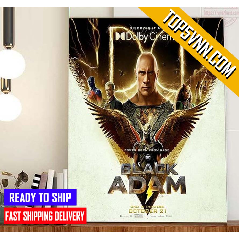 Official Black Adam Poster Of DC Comics For Dolby Cinema Fans Poster Canvas.jpg