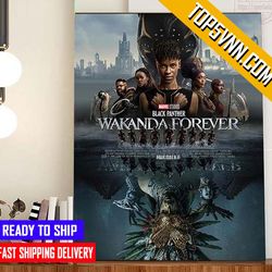 official black panther wakanda forever of marvel studios new poster fans poster canvas