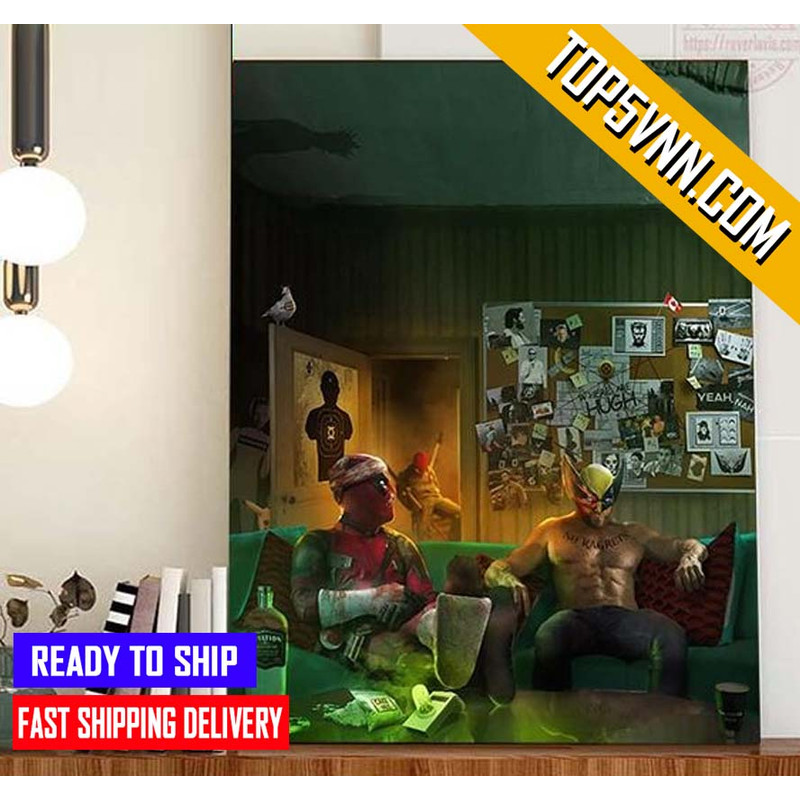 Official Deadpool And Wolverine In Deadpool 3 Of Marvel Studios Fans Poster Canvas.jpg
