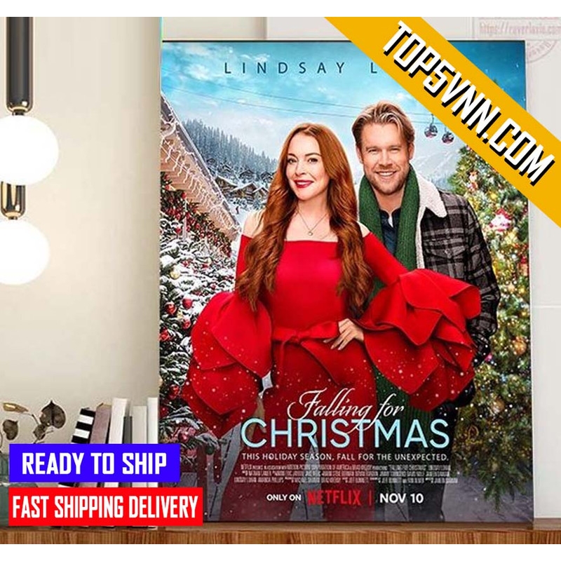 Official Lindsay Lohan In Falling For Christmas Poster Movie Fans Poster Canvas.jpg