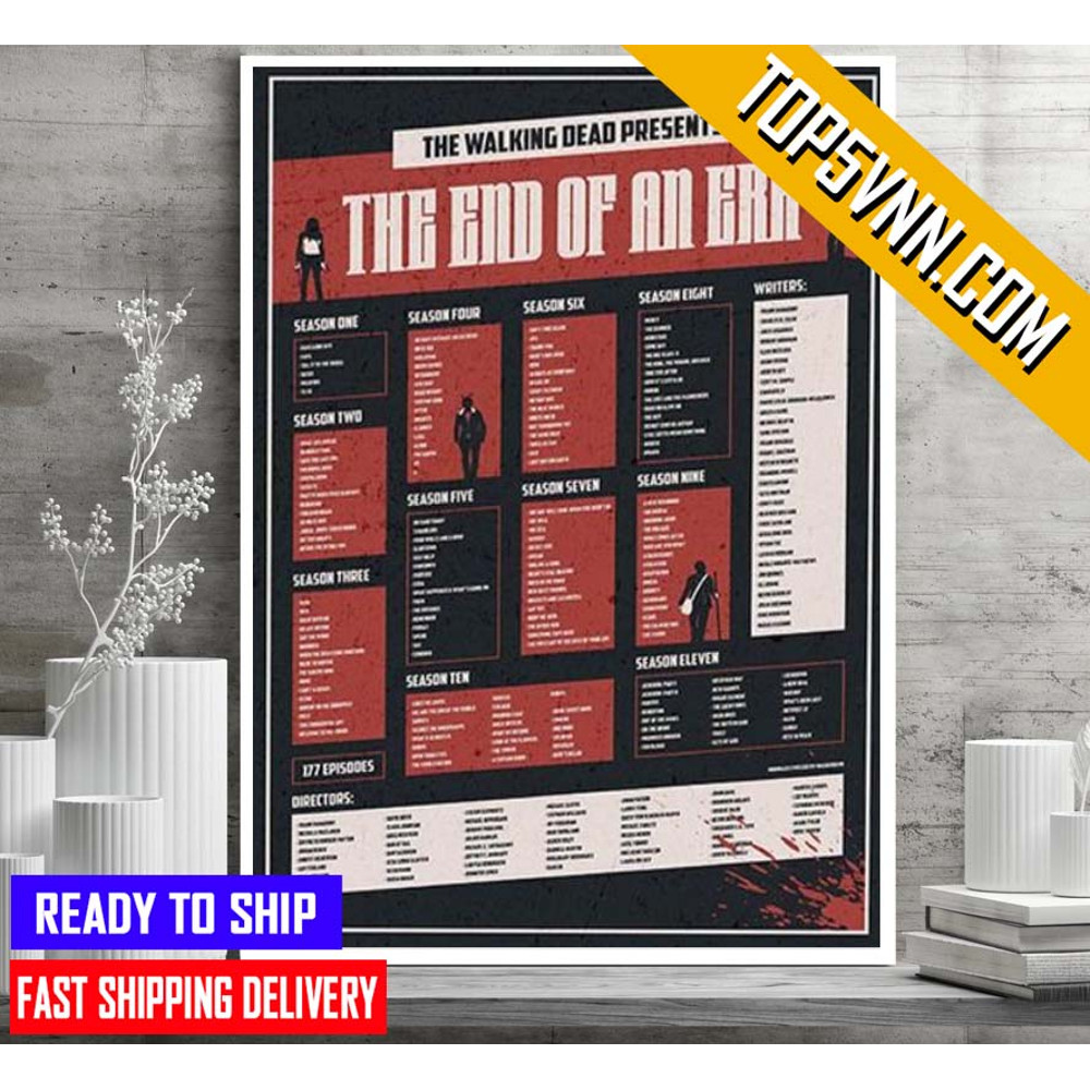 Official The Walking Dead Presents The End Of An Era Poster Canvas.jpg