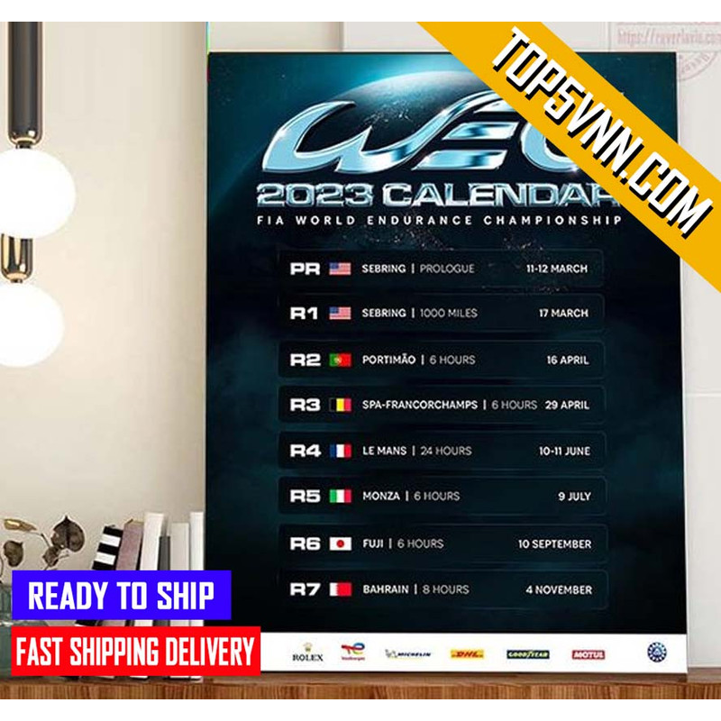 Official WEC 2023 Calendar FIA World Endurance Championship Gift Poster Canvas.jpg
