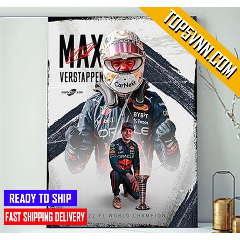 Premium Max Verstappen The 2022 F1 World Champion Fans Poster Canvas.jpg