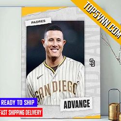 premium san diego padres advance to the mlb nlds 2022 gift poster canvas