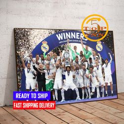 real madrid king of europe 14 champions league ucl final poster canvas home decoration